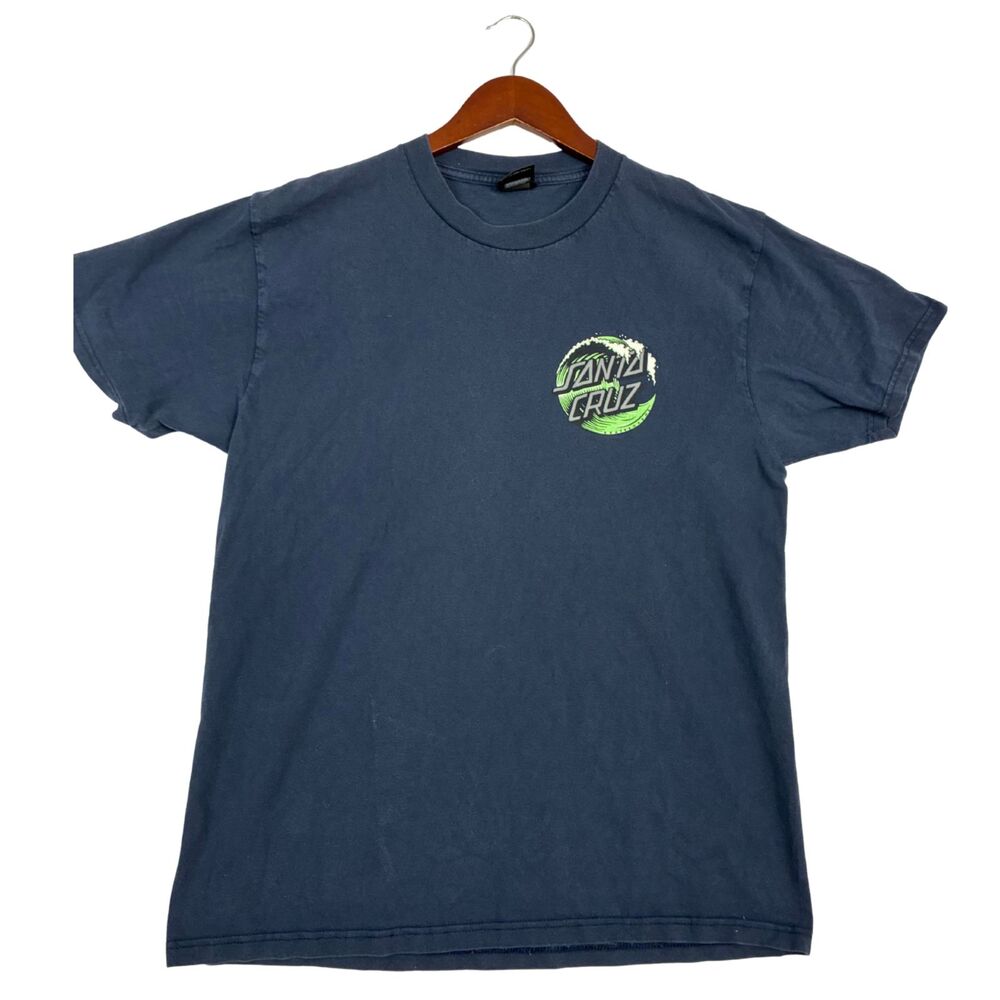 Santa Cruz Skateboards T Shirt Mens M Blue Logo Graphic Skate Surf Streetwear